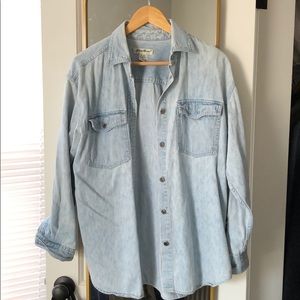 Eddie Bauer Denim Chambray Overshirt Shirt Jacket